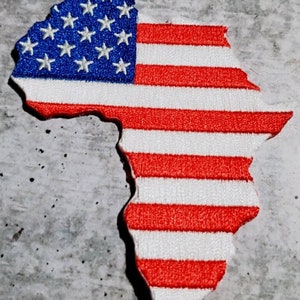 New &quot;African-American Flag,&quot; Iron-On Embroidered Patch, Size 3.5&quot;, Collectable Appliques, DIY Crafts, BLM Gifts