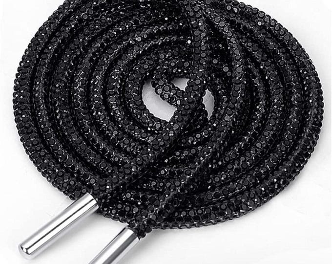 Patch Party Club (1-pc) Rhinestone Hoodie String, Rope With Silver Tips ...
