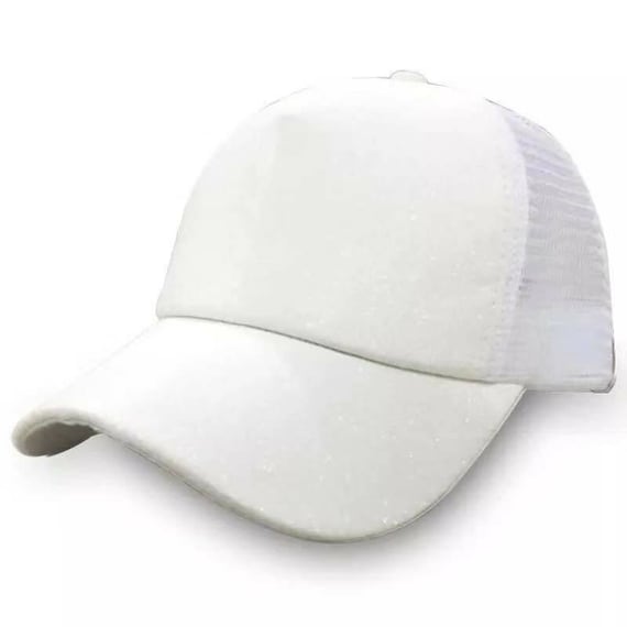 Glitter Ponytail Hat Messy Bun Hat 
