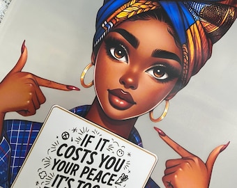 Patch Party Club, 12", "If it Costs Your Your Peace" (1-pc) Ready to Press, DTF Transfer, Apparel Decorating, Tshirt Transfer