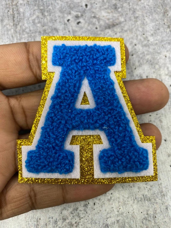 BLUE Chenille Patch Letters