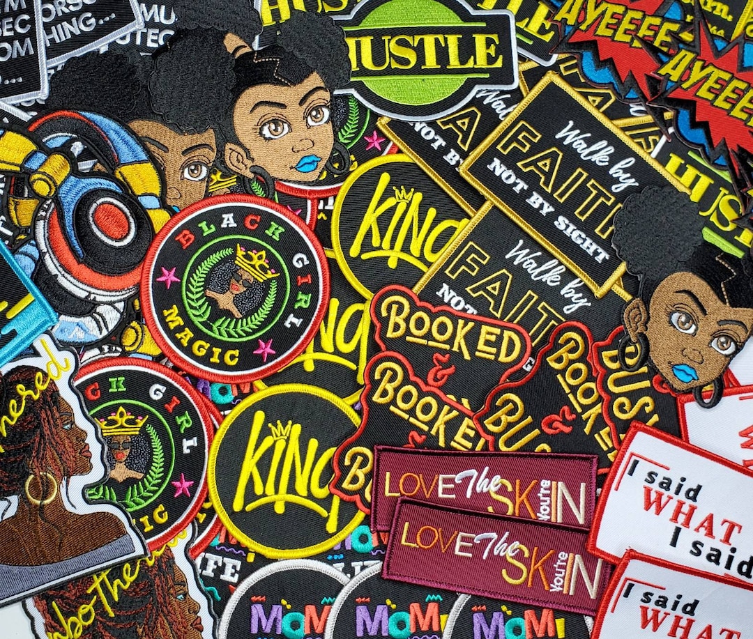 Blackpatch Ideas Patch Party Club Curated Variety Box, Afrocentric Patches, Flowers ...