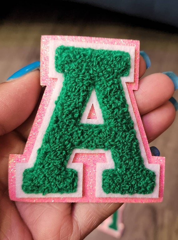 Next Style 1.5 Iron-On Letters, Pink Glitter