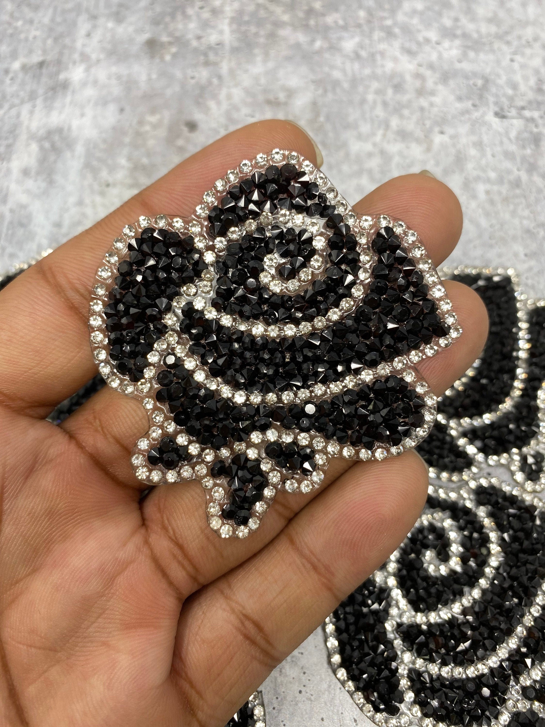  Abaodam 10 Pcs Rhinestone Applique Heat and Bond Lite for  Applique Rhinestone Letters Iron on Embellishments Iron on Rhinestones for  Clothing DIY Back Patches Bow Tie Accessories Bride : Everything Else