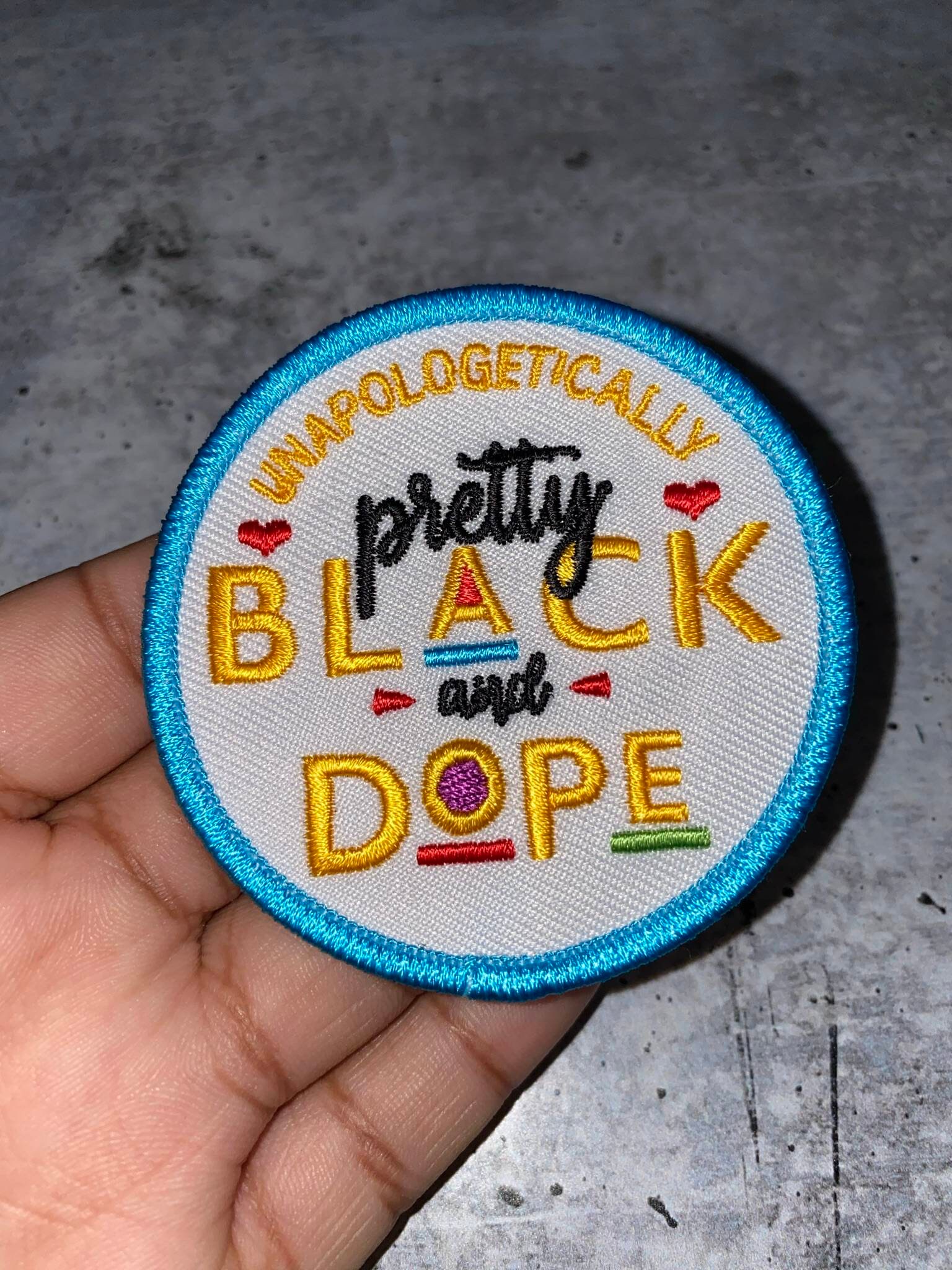 Unapologetically Pretty, Black and Dope," Colorful Patch, Small …