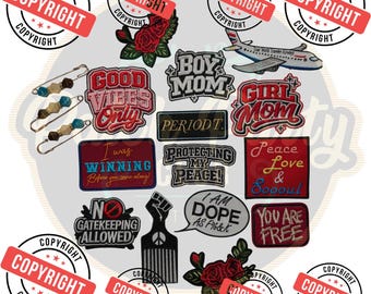 Patch Party Club: martedì da due dollari, scegli le tue toppe / edizione limitata, toppe termoadesive per giacche, cappelli, fai da te
