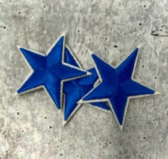 2pc/Mini BLUE Star Applique Set, Star Patch, 1 inch Small Stars, Cool –  PatchPartyClub