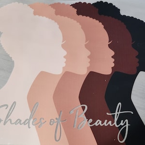 Patch Party Club, 12&quot;, &quot;Shades of Beauty&quot; (1-pc) Ready to Press, DTF Transfer, Apparel Decorating, Tshirt Transfer for Pressing