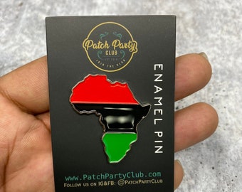 New, Enamel Pin "Pan African" Exclusive, African-American BLM Enamel Pin, Size 2", w/Butterfly Clutch| Socially Conscious Gifts