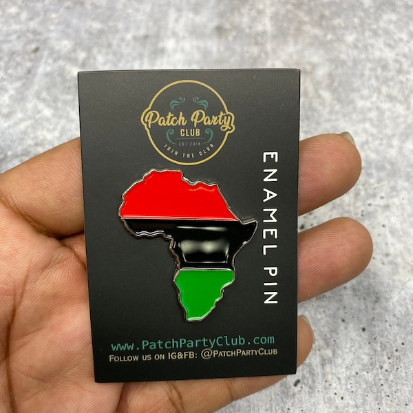 New, Enamel Pin "Pan African" Exclusive, African-American BLM Enamel Pin, Size 2", w/Butterfly Clutch| Socially Conscious Gifts