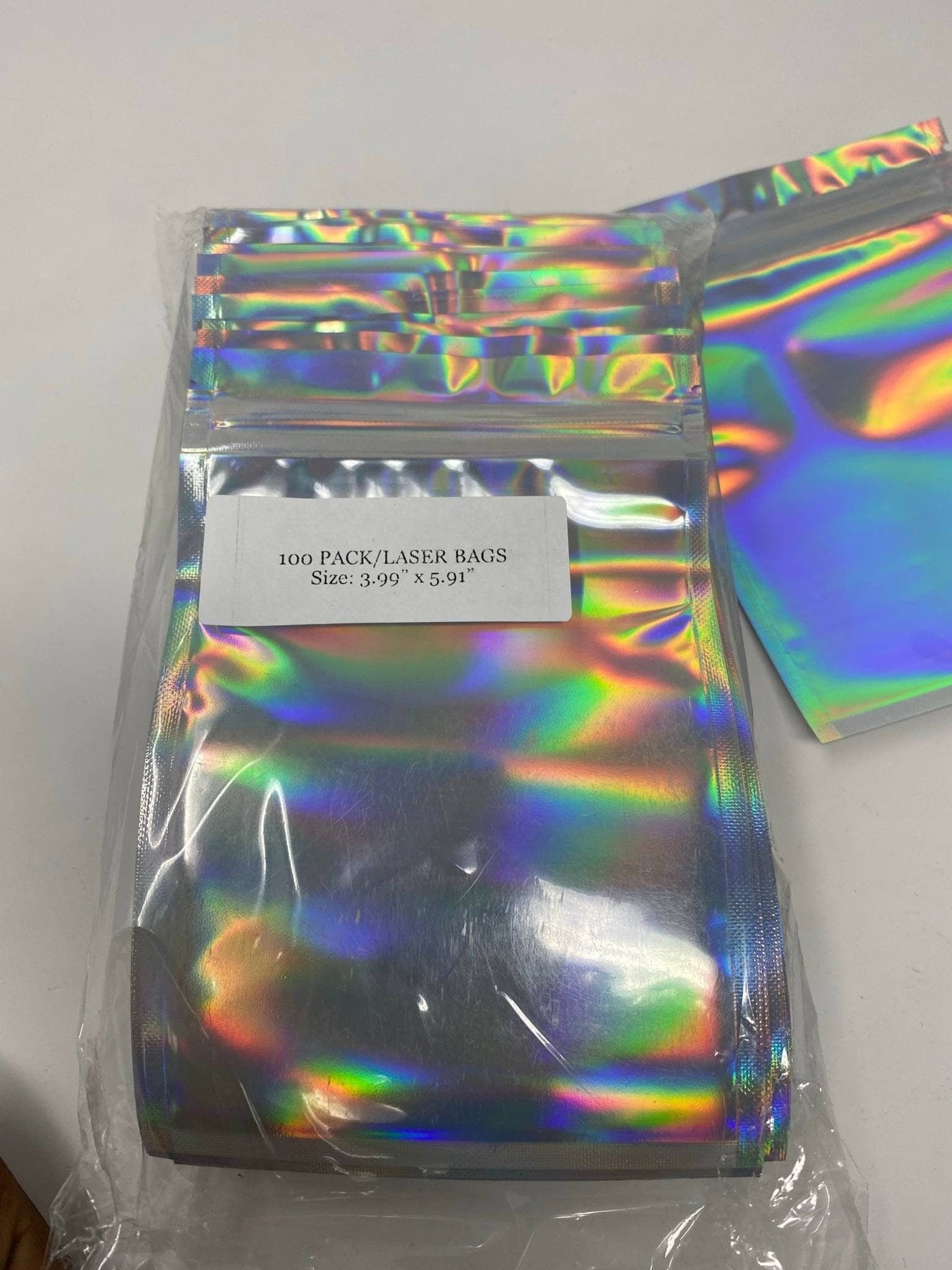 Bags 100 Pc Smell Proof Holographic Bags for Food or Etsy
