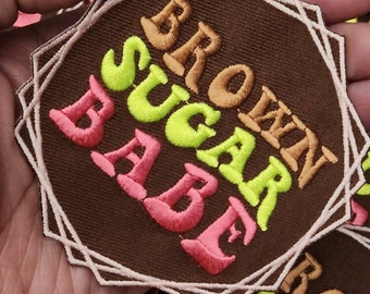 Super Cute, 1-pc,"Brown Sugar Babe" Popular Patch, Size 3.5" Iron-on Patch, Melanin Magic Patch, Patch for Jackets, DIY Projects and More