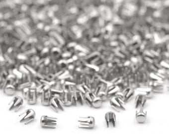 Replacement Rivet Pins, (100 pcs) Replenish Pins for Hand Press Pearl Setting Setting Tool 2.3mm | Craft Supplies DIY, 4 Prong Pins