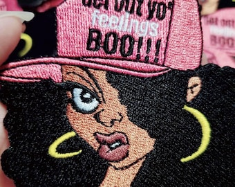 "NEU, ""Get Out Yo Feelings, Boo"" 4" Patch zum Aufbügeln oder Aufbügeln, exklusiver Aufnäher zum Selbermachen."