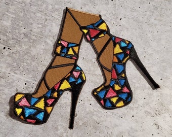 Beautiful New, "Keep it Sexy, Heels" EXCLUSIVE Iron-on Embroidered Patch; Patches for Clothing & Accessories, DIY Appliques, Craft Supplies