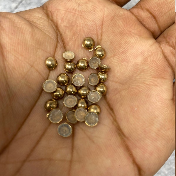 NEW, Hotfix Dome Studs, 100 Pcs, 6mm (Small) GOLD, Great for Denim, Sweaters, Camo Jackets, Belts, Bags, Shoes, Crafts,+ MORE!