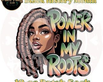 Power In My Roots: Patch Party Club, 10-Pc Black History Month Bundle; Assortment of Iron-on Embroidered & Sew On Chenille Patches  for DIY