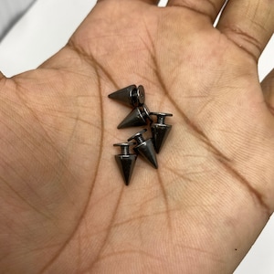 Metal Silver Screwback Spike Cone Punk Studs for Clothing, Bags