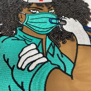 New, "essential Queen" Sequins, Embroidery, & Satin, Sz. 9" Patch, Iron