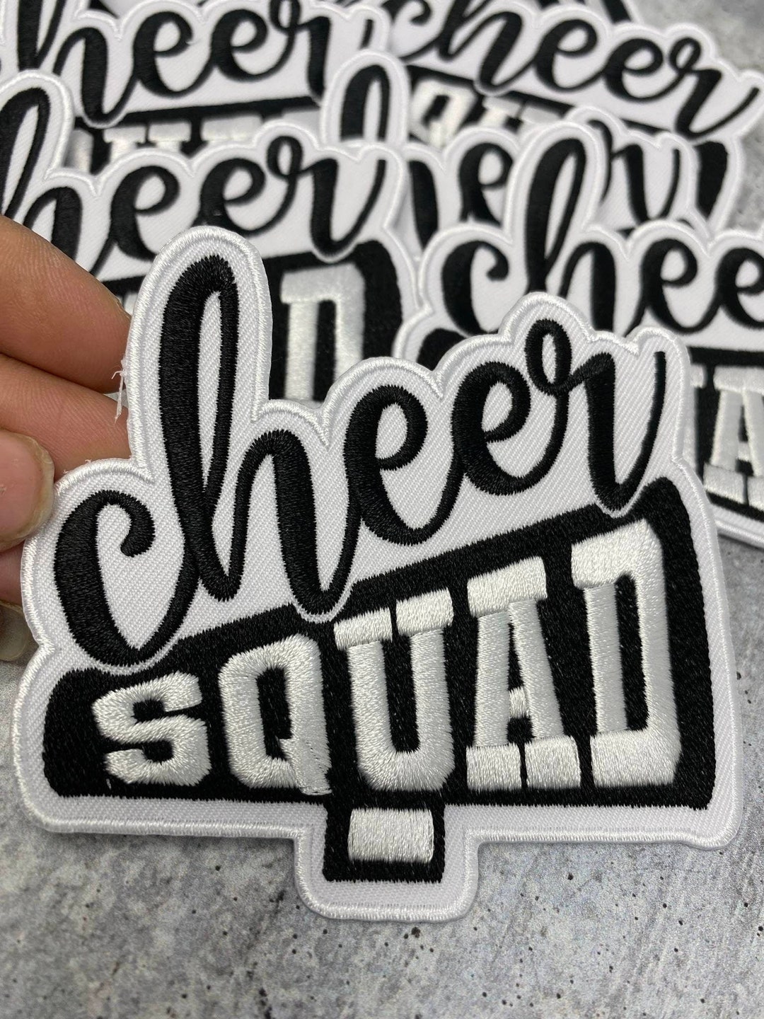 New Arrival,cheer Squad Black/white, Cheerleading Patch, Ironon
