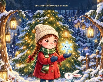 Lina e l'ultimo fiocco di neve | Storia di Natale per bambini in formato PDF stampabile in formato A4, 30 pagine illustrate + 8 attività