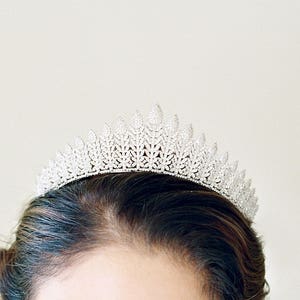 Bridal Tiara Crystal Tiara - RIONA, Swarovski Bridal Tiara Crystal Wedding Crown CZ Tiara Cubic Zirconia Wedding Tiara Diadem Bridal Tiara