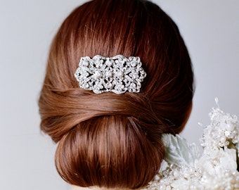 Swarovski Crystal Hair Comb, Bridal Crystal Hair Comb, Large Swarovski Crystal Comb,Wedding Hair Comb, Veil Adornment, Side Comb, Back Comb,