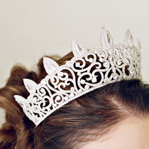 Bridal Tiara Diamond Tiara - REINE, Swarovski Crystal Bridal Tiara Cubic Zirconia Wedding Crown, Rhinestone Tiara, Wedding Tiara, Crown