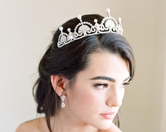 Tiara Bridal Tiara Crystal Tiara SOPHIA Swarovski Bridal Tiara Crystal Wedding Crown CZ Tiara Cubic Zirconia Wedding Tiara  Bridal Tiara