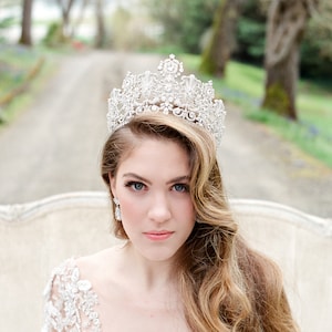 Bridal Tiara Diamond Tiara - PERSEPHONE, Swarovski Crystal Bridal Tiara Cubic Zirconia Wedding Crown, Rhinestone Tiara, Wedding Tiara, Crown