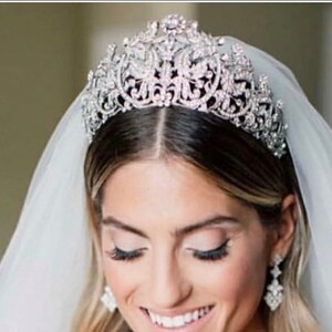 Bridal Tiara Swarovski Tiara - CALISTA Swarovski Bridal Tiara, Crystal Wedding Crown, Rhinestone Tiara, Wedding Tiara, Tiara Crown
