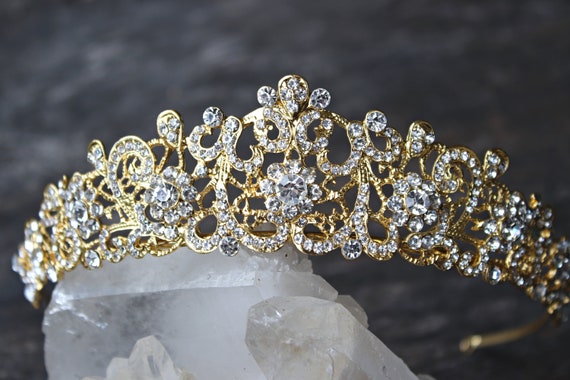 Swarovski Crystal Tiara ELLA Tiara Filigree Bridal Tiara 