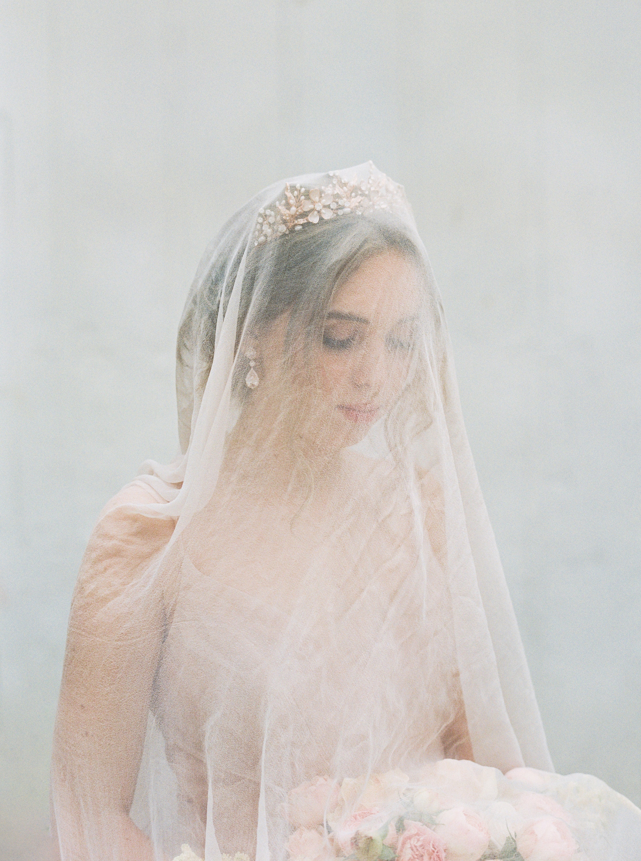 Royal Cathedral Bridal Veil Drop Wedding Veil | Eden Luxe Bridal Pale Ivory