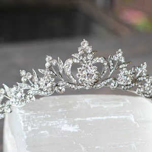 Bridal Tiara Wedding Tiara DIANA Hairpiece Rhinestone Tiara Rhinestone Crown Wedding Crown Crystal headband Bridal hair piece Bridal crown image 4