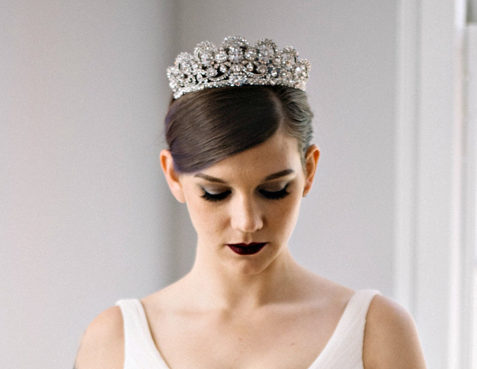 Bridal Tiara Crystal Rose Gold Tiara BELLE Swarovski Bridal Etsy