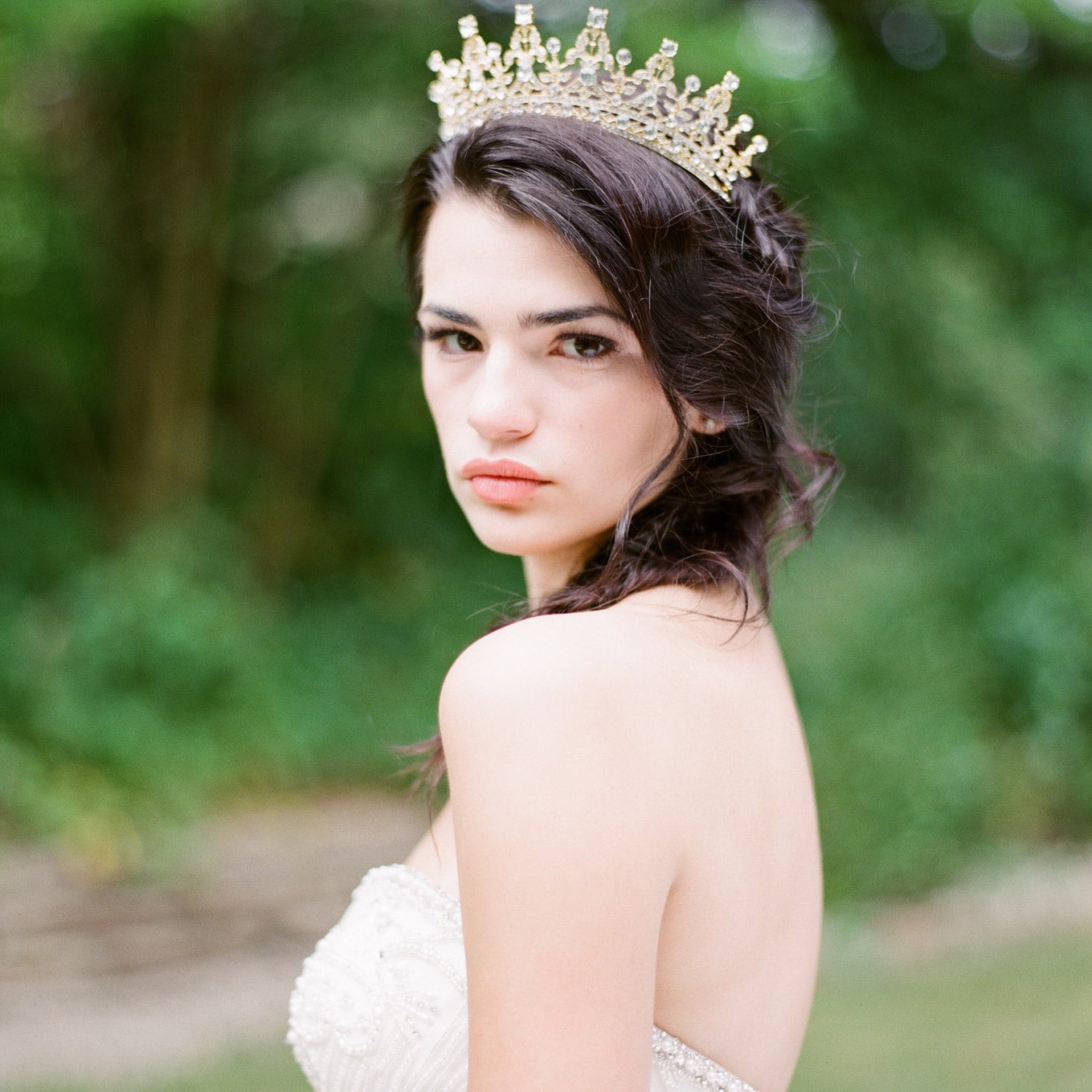 Bridal Tiara QUEEN VICTORIA Royal Bridal Tiara,crystal  display picture 1