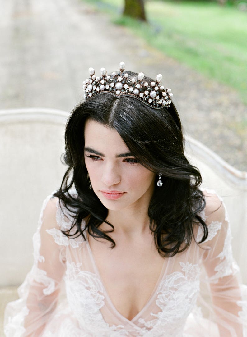 Bridal Tiara Crystal Tiara RAVEN Swarovski Bridal Tiara Etsy