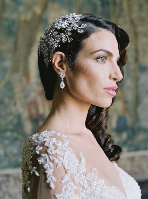 diamond wedding headpiece