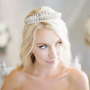 Bridal Tiara Crystal Tiara - FRINGE TIARA, Swarovski Bridal Tiara, Crystal Wedding Crown, Rhinestone Tiara, Wedding Tiara, Diamante Crown