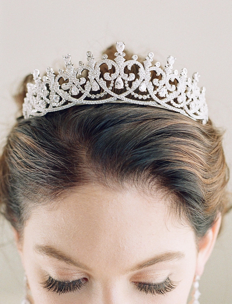 Swarovski Crystal Bridal Tiara SPENCER Bridal Tiara Silver Etsy