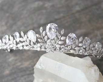 Tiara Bridal Tiara Swarovski Tiara - MANON, Swarovski Bridal Tiara, Crystal Wedding Crown, Rhinestone Tiara, Wedding Tiara, Diamante Crown