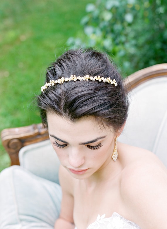 Crystal Thin Bridal Headband Silver Bridal Headband Tiara  display picture 1