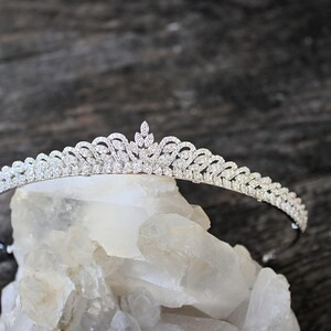 Bridal Tiara COLETTE, Swarovski Bridal Tiara, Wedding Tiara, Wedding Crown, Bridal Crown, Bridal Headpiece CZ Tiara image 4