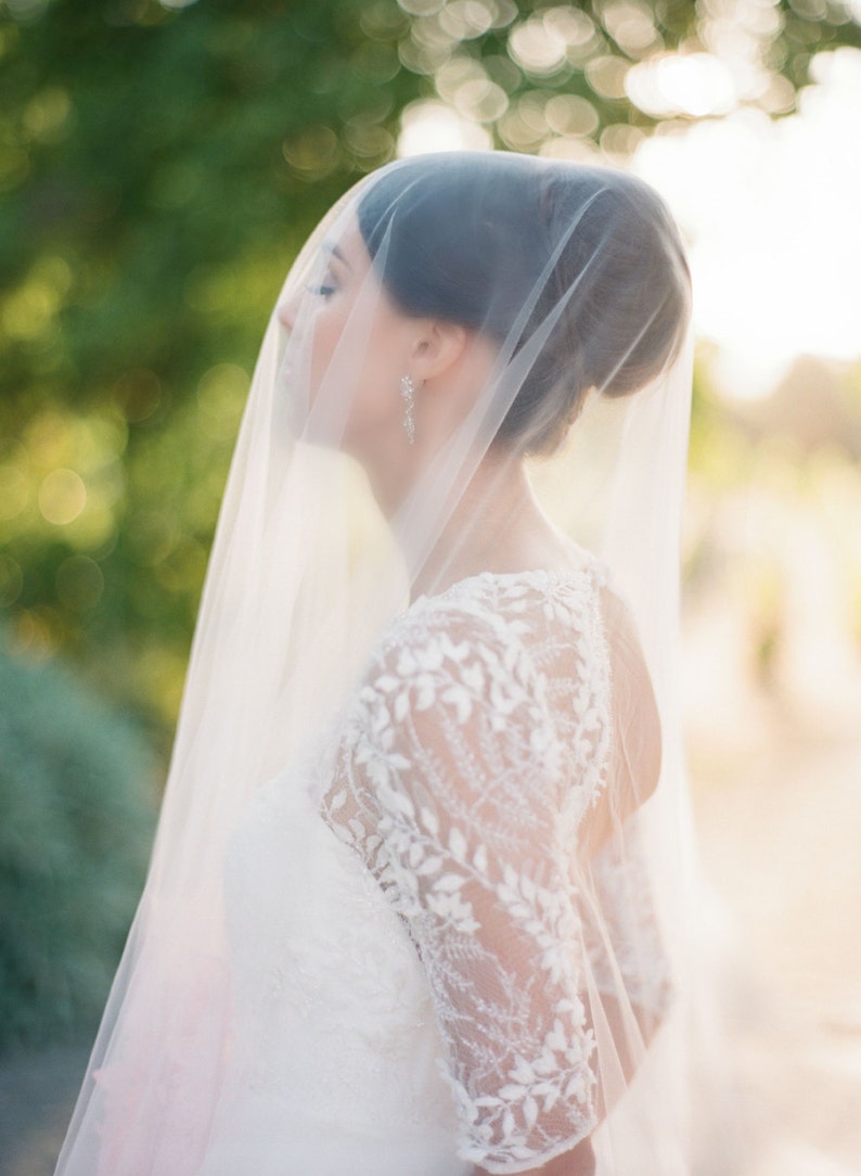 Blush Veil Blush Wedding Veil Cathedral Veil Bridal Veil Etsy