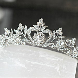 Bridal Tiara Wedding Tiara DIANA Hairpiece Rhinestone Tiara Rhinestone Crown Wedding Crown Crystal headband Bridal hair piece Bridal crown image 2