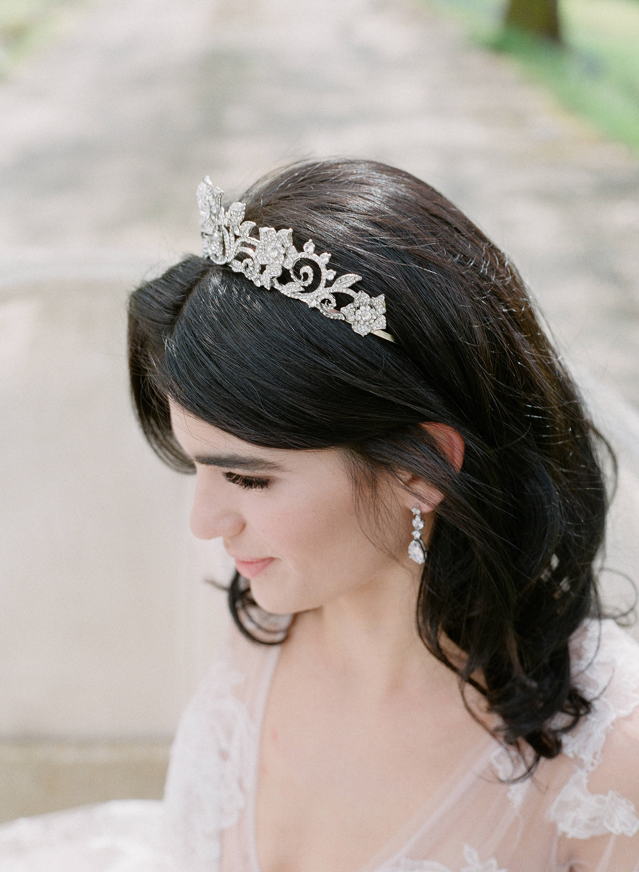 Tiara Bridal Tiara Crystal Floral Tiara ROSAFLORA Etsy