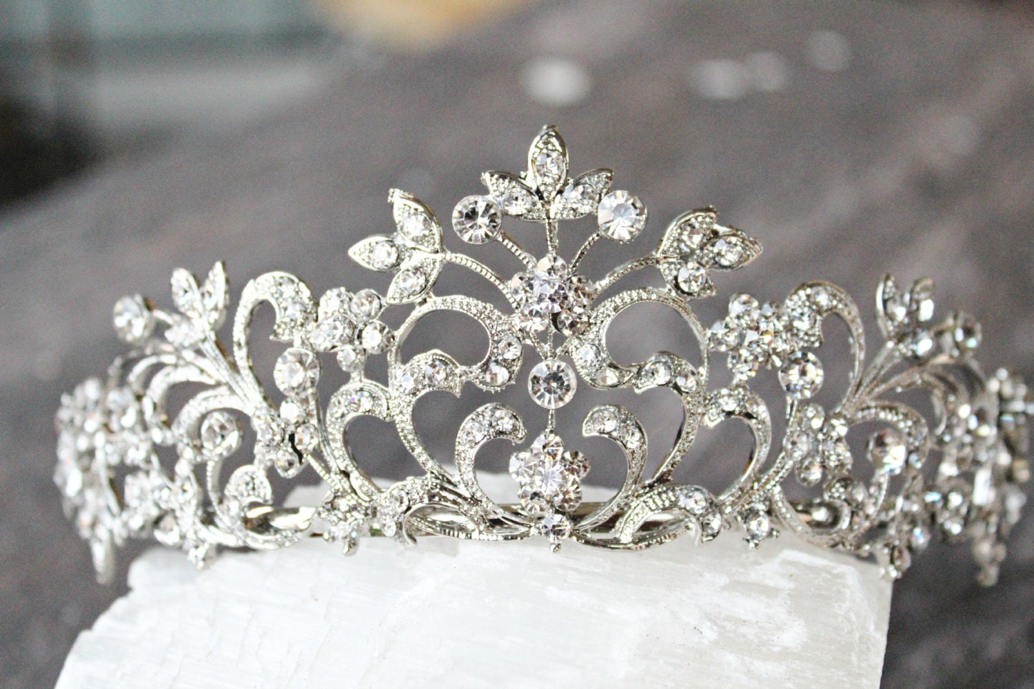 Bridal Tiara ANNE Swarovski Crystal Wedding Tiara Silver Etsy
