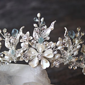 Bridal Tiara GENEVIEVE Tiara Rose Gold Crystal Wedding Crown Rhinestone Tiara Wedding Tiara Headpiece Crown Swarovski Crystal Tiara image 8