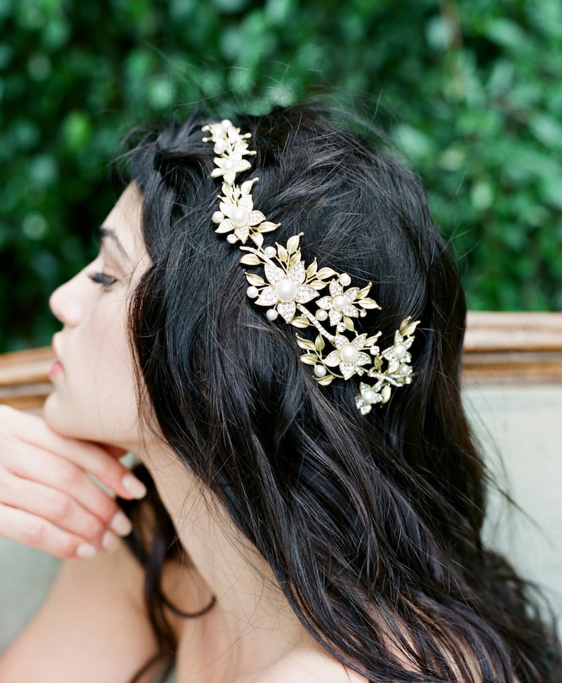 bridal leaf headpiece