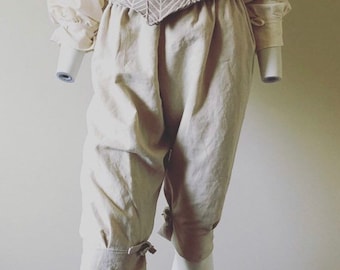 Breeches, Childrens breeches, boys costume, poet shirt, linen clothes, kids costumes, cosplay costume, medieval dress, medieval pants